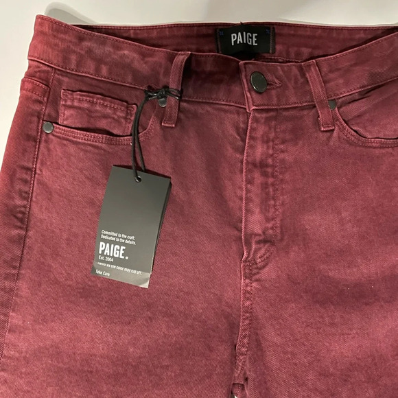 PAIGE Hoxton Crop Straight Leg Jeans Size 28 - Picture 7 of 9